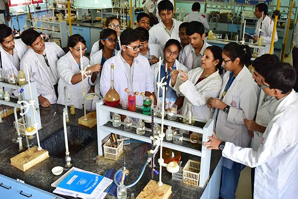 Chemistry Laboratory with students
