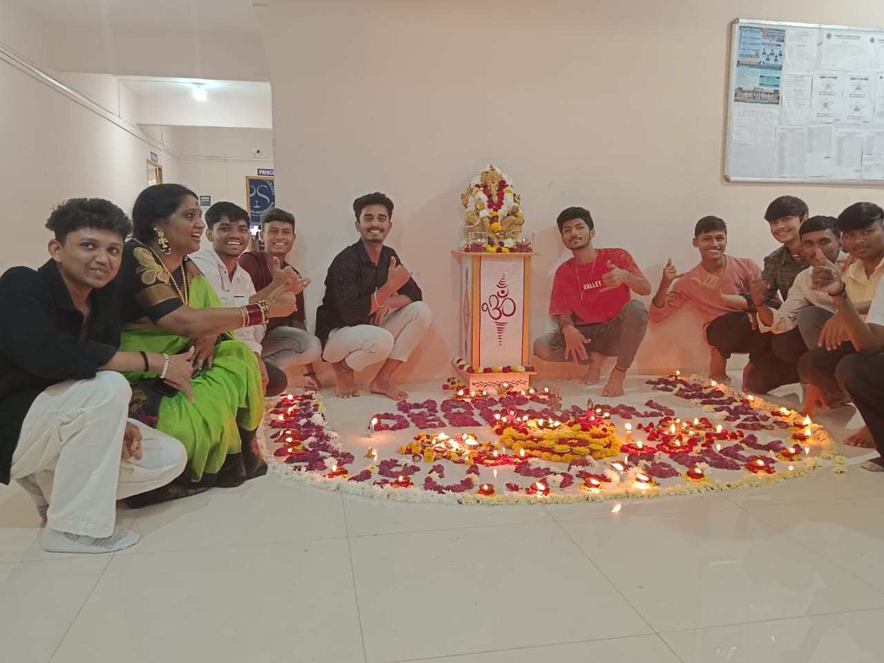 Modern science lab with students